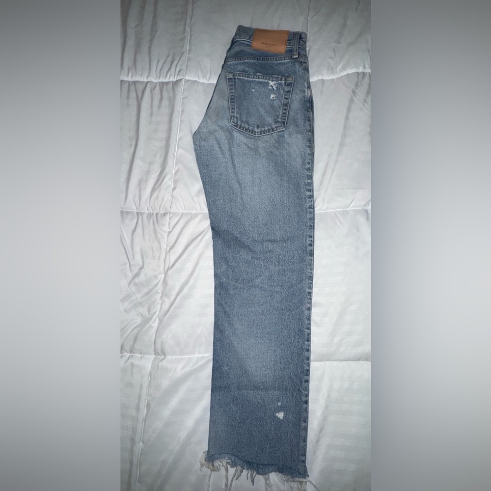 Moussy Vintage Light Blue Distressed Womens Jeans - Picture 6 of 13